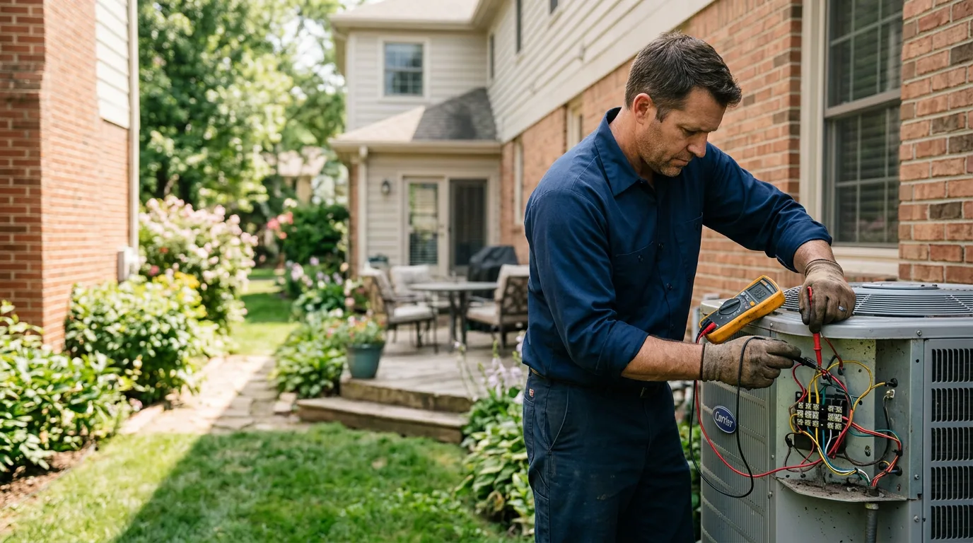 HVAC technician working near Hawkins, WI